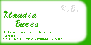 klaudia bures business card